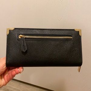 Black and gold wallet